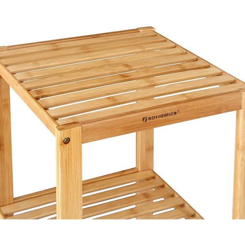 SONGMICS Bambusz polc fürdőszobába, konyhába, 5 szintes 33x33x146cm – 2. kép