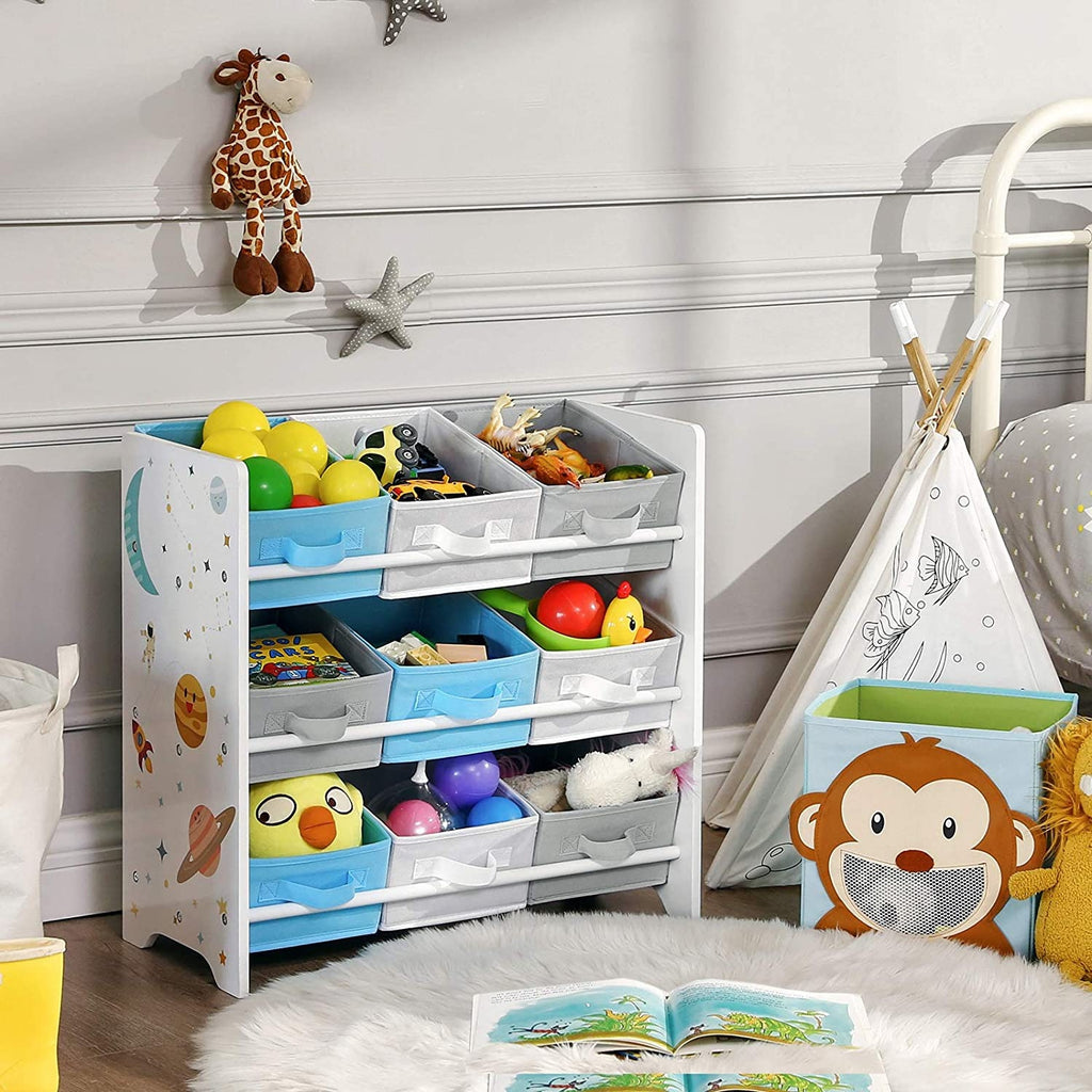 SONGMICS Tároló polc gyerekszobába, játék rendszerező 62x29x60cm – 5. kép