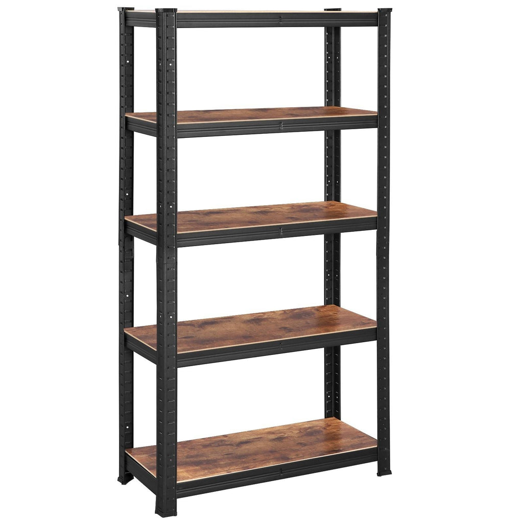 SONGMICS Polcos állvány, salgópolc, 130kg polconkénti teherbírással, fekete 150x75x30cm – 1. kép