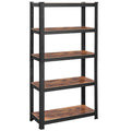 SONGMICS Polcos állvány, salgópolc, 130kg polconkénti teherbírással, fekete 150x75x30cm – 1. kép