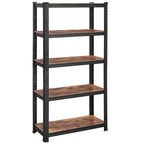 SONGMICS Polcos állvány, salgópolc, 130kg polconkénti teherbírással, fekete 150x75x30cm – 1. kép