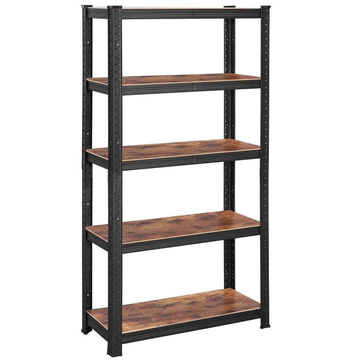 SONGMICS Polcos állvány, salgópolc, 130kg polconkénti teherbírással, fekete 150x75x30cm – 1. kép