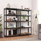 SONGMICS Polcos állvány, salgópolc, 130kg polconkénti teherbírással, fekete 150x75x30cm – 8. kép