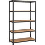 SONGMICS Polcos állvány, 175kg polconkénti teherbírással, fekete 200x120x60cm – 1. kép