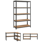 SONGMICS Polcos állvány, 175kg polconkénti teherbírással, fekete 200x120x60cm – 2. kép