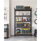 SONGMICS Polcos állvány, 175kg polconkénti teherbírással, fekete 200x120x60cm – 9. kép