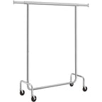 SONGMICS Gurulós ruhaállvány, ezüst 110-150x45x160cm – 1. kép