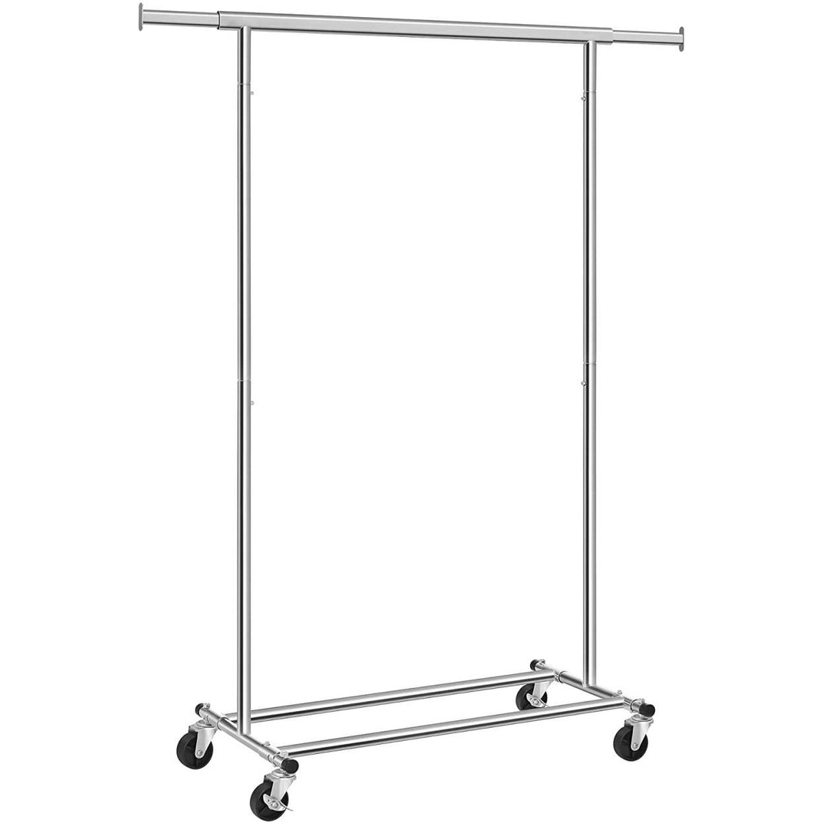 SONGMICS Ruhaállvány gurulós 90kg teherbírású, ezüst – 9. kép