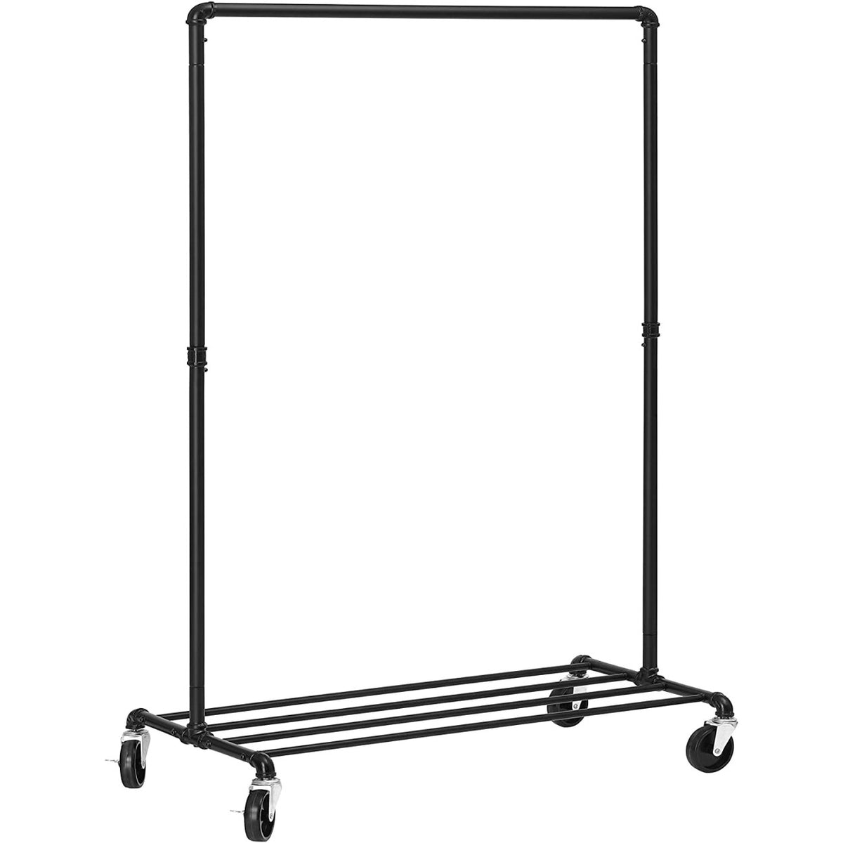SONGMICS Gurulós ruhaállvány, fekete 100x49x163cm – 2. kép