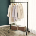 SONGMICS Gurulós ruhaállvány, fekete 100x49x163cm – 6. kép