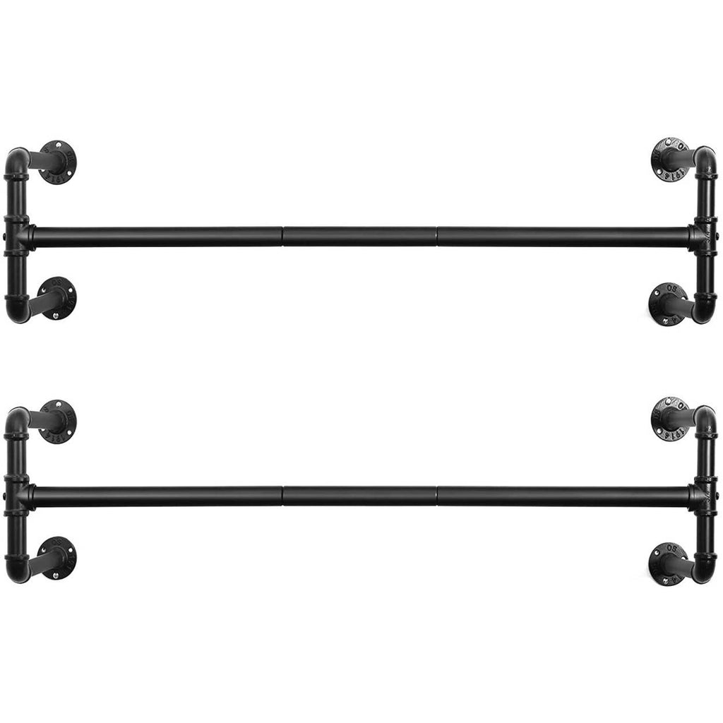 SONGMICS Fali ruhafogas 2 darab, fekete 110x30x29cm – 1. kép