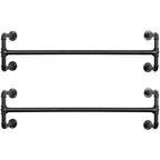 SONGMICS Fali ruhafogas 2 darab, fekete 110x30x29cm – 1. kép