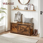 VASAGLE Tároló láda, rusztikus barna 100x40x46cm – 6. kép