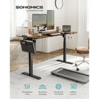 SONGMICS Íróasztal, elektromosan állítható magasság, rusztikus barna és fekete 70 x 160 x (72-120) cm – 3. kép