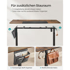 SONGMICS Íróasztal, elektromosan állítható magasság, rusztikus barna és fekete 70 x 160 x (72-120) cm – 6. kép
