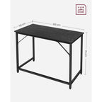 VASAGLE Íróasztal, fekete 100x50x75cm – 3. kép