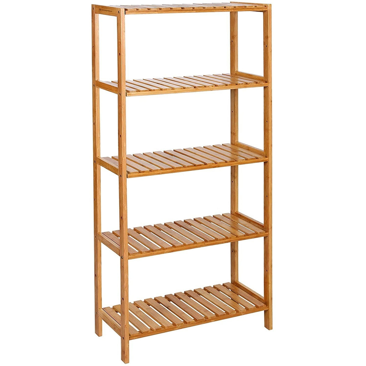 SONGMICS 5 szintes bambusz tárolópolc, natúr, 60 × 26 × 130 cm – 1. kép