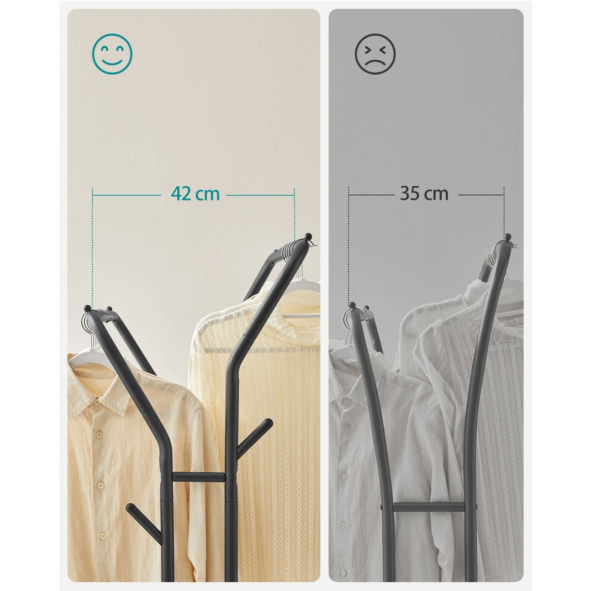 SONGMICS gurulós dupla ruhaállvány HSR107B01 – 6. kép