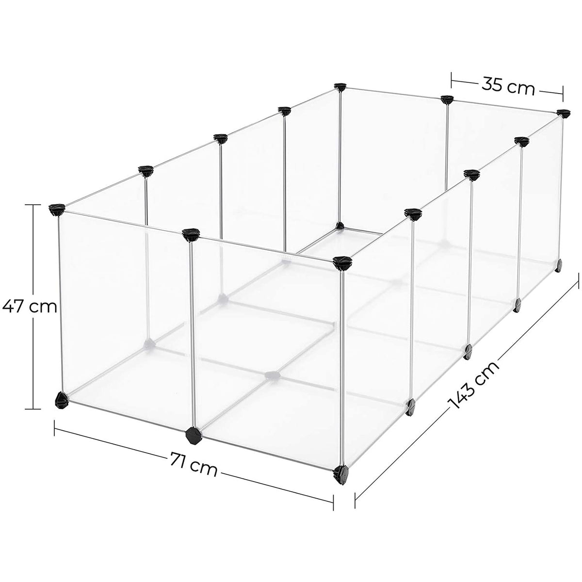 SONGMICS kisállatkifutó 143 × 73 × 46 cm – 3. termékkép