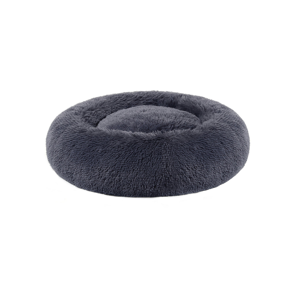 FEANDREA puha, kerek kutyafekhely, 60 cm – sötétszürke – 1. kép