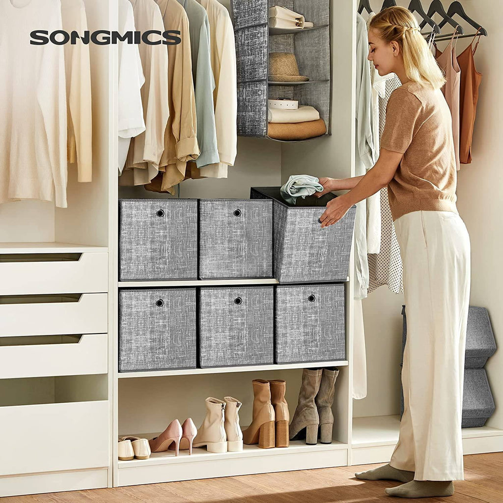 SONGMICS szürke összecsukható tárolódoboz, 6 db – 2. kép