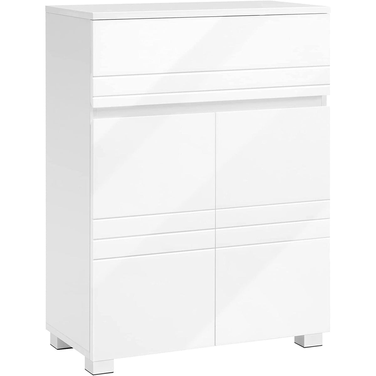 VASAGLE fehér fürdőszobaszekrény 2 ajtóval és 1 fiókkal, 60 × 30 × 80 cm – 2. termékkép