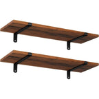 SONGMICS rusztikus barna fali polcszett, 2 darabos, 60 cm – 1. kép